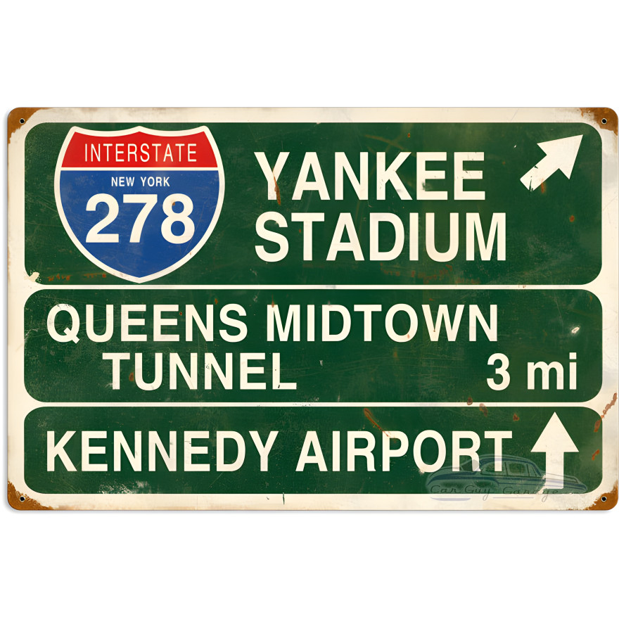 Yankee Stadium Metal Sign - 24" x 16"