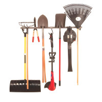 51 in Steel Wall-Mounted Adjustable Garden & Yard Tool Storage Rack