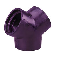 2 in Rubber Exhaust Hose Y Connector for Dual Tailpipes