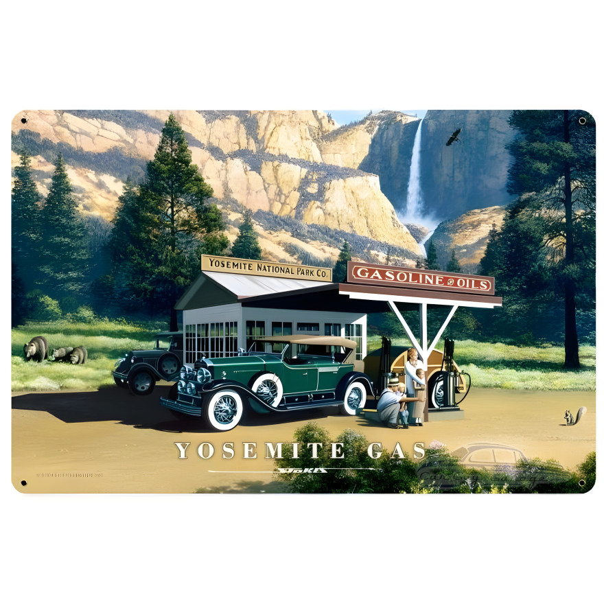 Yosemite Gas Metal Sign - 12" x 18"