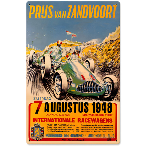 Zandvoort Grand Prix Metal Sign - 12" x 18"