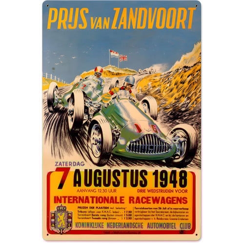 Zandvoort Grand Prix Metal Sign - 24" x 16"