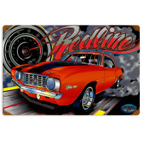 Z28 Redline Metal Sign - 18" x 12"