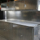8 Feet Wide Set of Diamond Plate Garage Cabinets