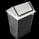 Diamond Plate Garbage Can with Revolving Lid