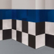 3'x8' Set of Anodized Blue, Black and Polished Diamond Plate Tiles