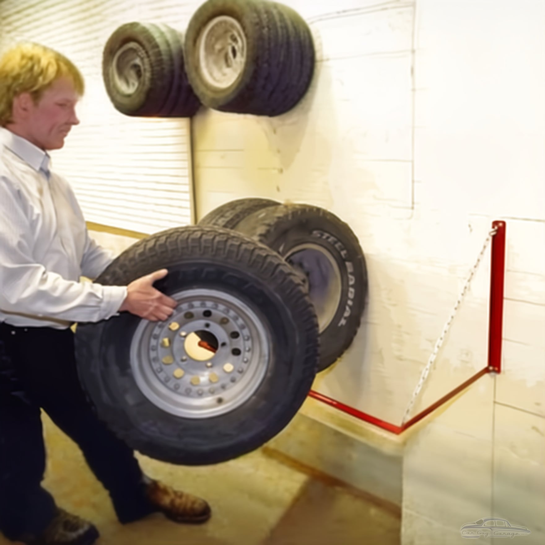 400 lb Capacity Adjustable Tire Storage Rack - Space Saver