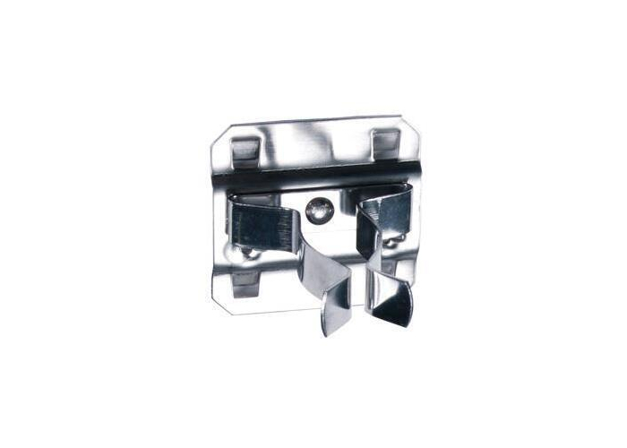 Three 3/4"-1-1/4" Range Stainless Locking Square Pegboard Extended Spring Clips