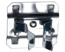 Three 1"-2" Range Stainless Locking Square Pegboard Extended Spring Clips
