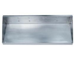 18"L x 6-1/2"D Stainless Locking Square Pegboard Shelf