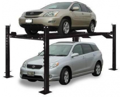 9,000 lb Four Post Deluxe Storage Lift Extended Length / Height