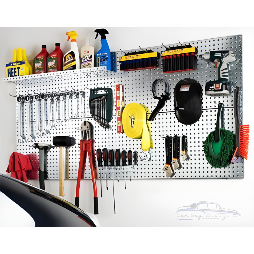 Two 16" x 32" Galvanized Metal Pegboards Two 16" x 32" Galvanized Metal Pegboards