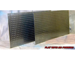 Two 17" x 33" Galvanized Flat Metal Pegboards