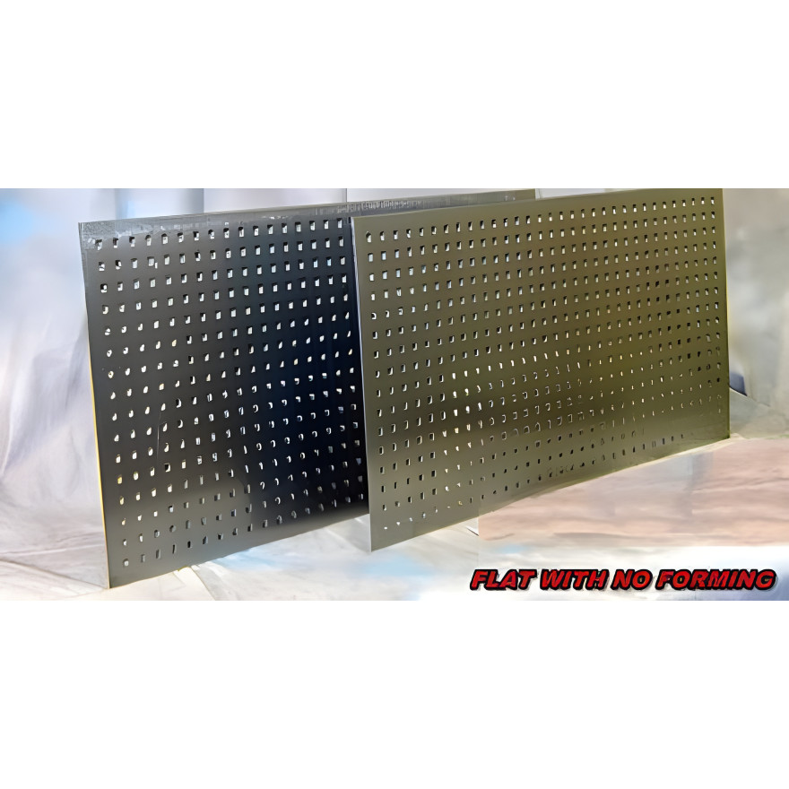 Two 17" x 33" Galvanized Flat Metal Pegboards Two 17" x 33" Galvanized Flat Metal Pegboards