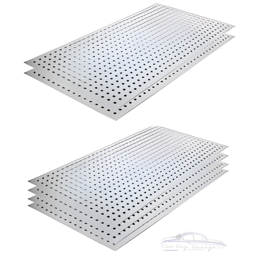 Two 17" x 33" Galvanized Flat Metal Pegboards Two 17" x 33" Galvanized Flat Metal Pegboards