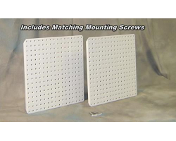 Two 16" x 16" Powdercoated Metal Pegboards