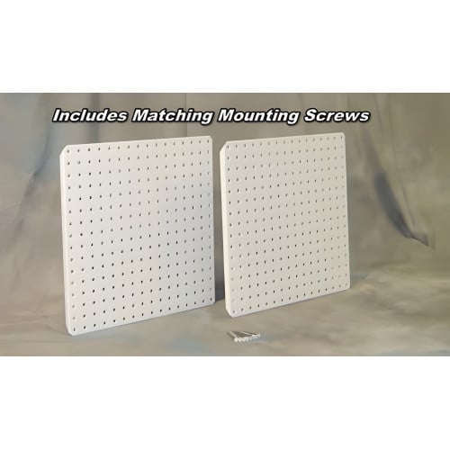 Two 16" x 16" Powdercoated Metal Pegboards