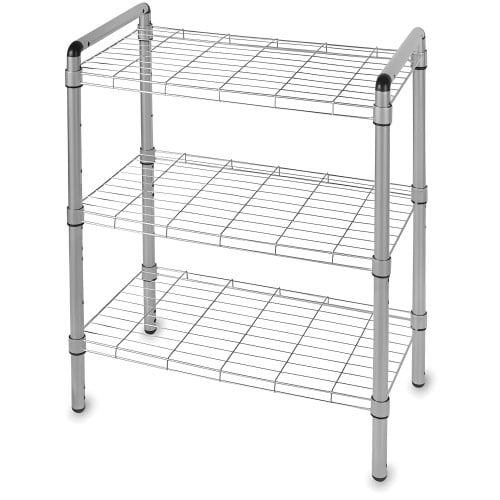 2 Pack of Silver 3 Tier Quick Storage Racks