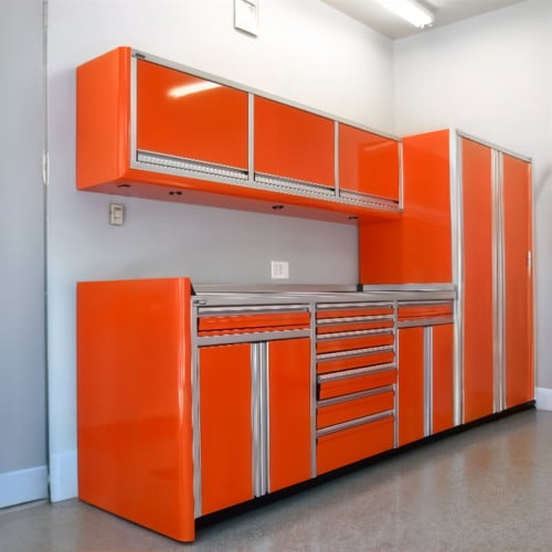 10 Foot Wide Aluminum Garage Cabinets