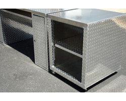 Two Piece Diamond Plate Office Cabinets