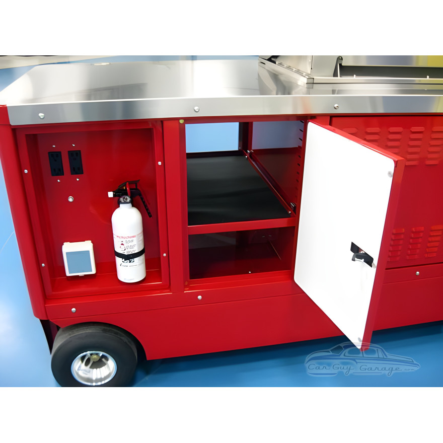 Mobile Aluminum BBQ Grill Cart