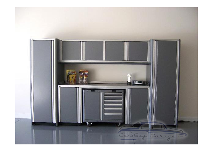 12 Foot Wide Custom Aluminum Garage Cabinets