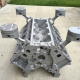 Chevy Engine Block Silver Coffee Table
