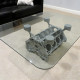 Chevy Engine Block Silver Coffee Table