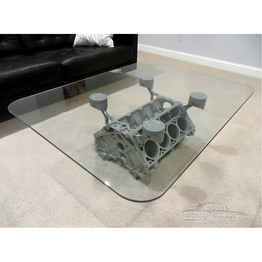 Chevy Engine Block Silver Coffee Table Chevy Engine Block Silver Coffee Table
