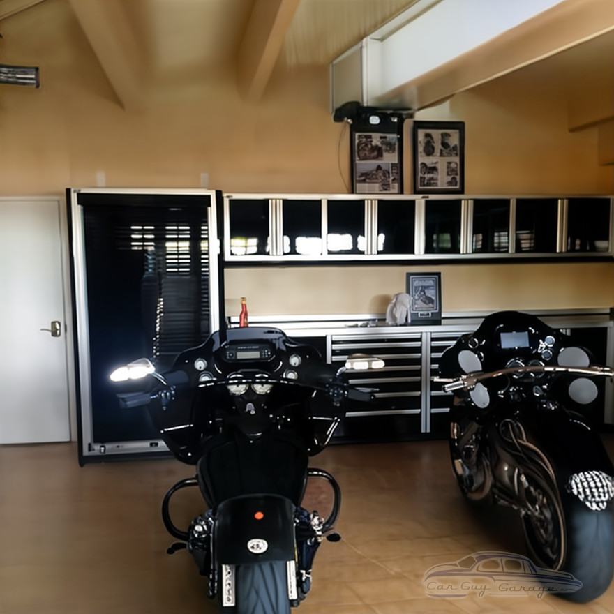 Roll-Up Door Wide Corner Set of Aluminum Garage Cabinets