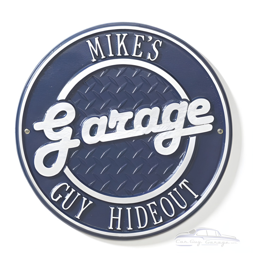 Personalized Cast Aluminum Garage Plaque Personalized Cast Aluminum Garage Plaque