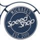 Personalized Aluminum 2 Sided Speed Shop Plaque with Bracket Personalized Aluminum 2 Sided Speed Shop Plaque with Bracket