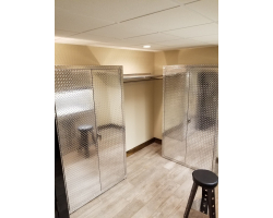 Two Diamond Plate Cabinets 7 feet tall 4 feet wide 22 inches deep