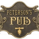 Personalized Cast Aluminum Hops and Barley Beer Pub Sign with Bottle Opener