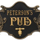 Personalized Cast Aluminum Hops and Barley Beer Pub Sign with Bottle Opener