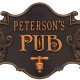 Personalized Cast Aluminum Hops and Barley Beer Pub Sign with Bottle Opener