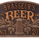 Personalized Cast Aluminum Quality Crafted Beer Arch Plaque