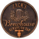 Personalized Cast Aluminum Oak Barrel Beer Pub Plaque