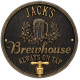 Personalized Cast Aluminum Oak Barrel Beer Pub Plaque