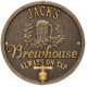 Personalized Cast Aluminum Oak Barrel Beer Pub Plaque