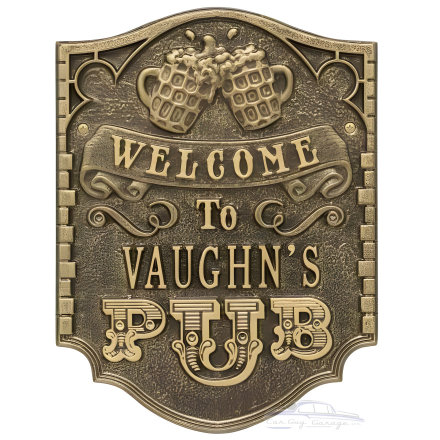 Personalized Cast Aluminum Pub Welcome Plaque Personalized Cast Aluminum Pub Welcome Plaque