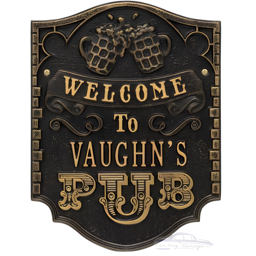 Personalized Cast Aluminum Pub Welcome Plaque Personalized Cast Aluminum Pub Welcome Plaque
