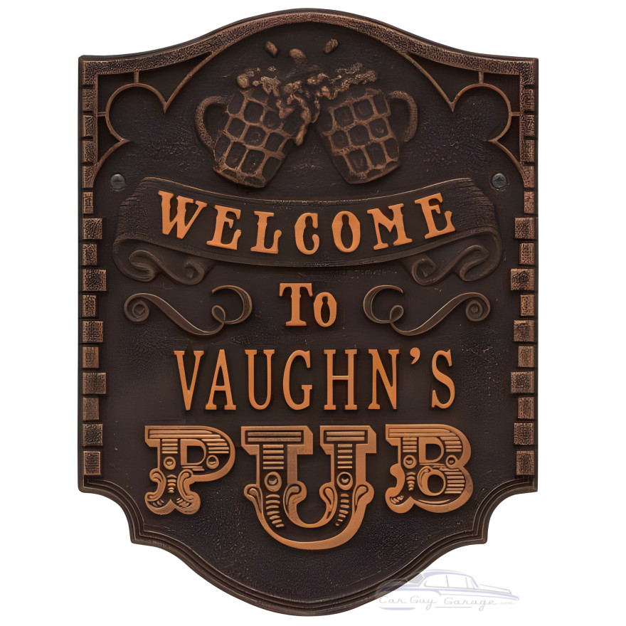 Personalized Cast Aluminum Pub Welcome Plaque Personalized Cast Aluminum Pub Welcome Plaque