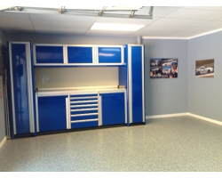 130" wide Set of Aluminum Garage Cabinets