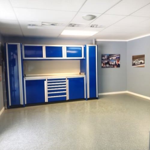 130" wide Set of Aluminum Garage Cabinets