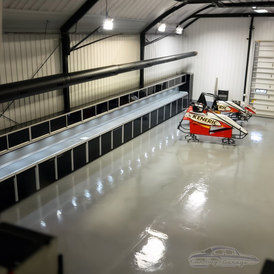 58 feet 8 inches Aluminum Shop Cabinets