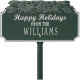 Happy Holidays Personalized Lawn Stake with Bells