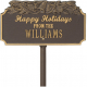 Happy Holidays Personalized Lawn Stake with Bells