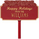 Happy Holidays Personalized Lawn Stake with Bells