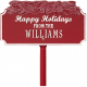 Happy Holidays Personalized Lawn Stake with Bells